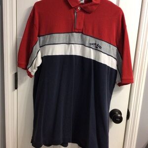 Tommy Hilfiger Men's Polo in Red, Gray, and Blue